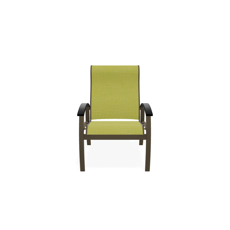 Chaise de patio Askar, Bois de plage texturé, Lime 38D Sunbrella®, Noir