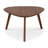 Triangular 2-Piece Walnut Wood Nesting Table