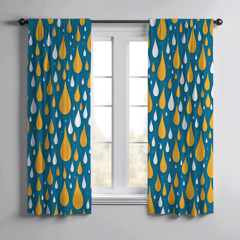 Paire de rideaux semi-transparents en polyester Shamair, L 20 po x L 82 po