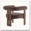 Fauteuil d'appoint rembourré en velours-2075705230