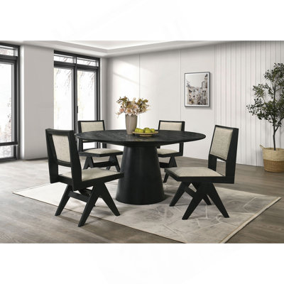 Table de salle à manger contemporaine contemporaine 5 pièces