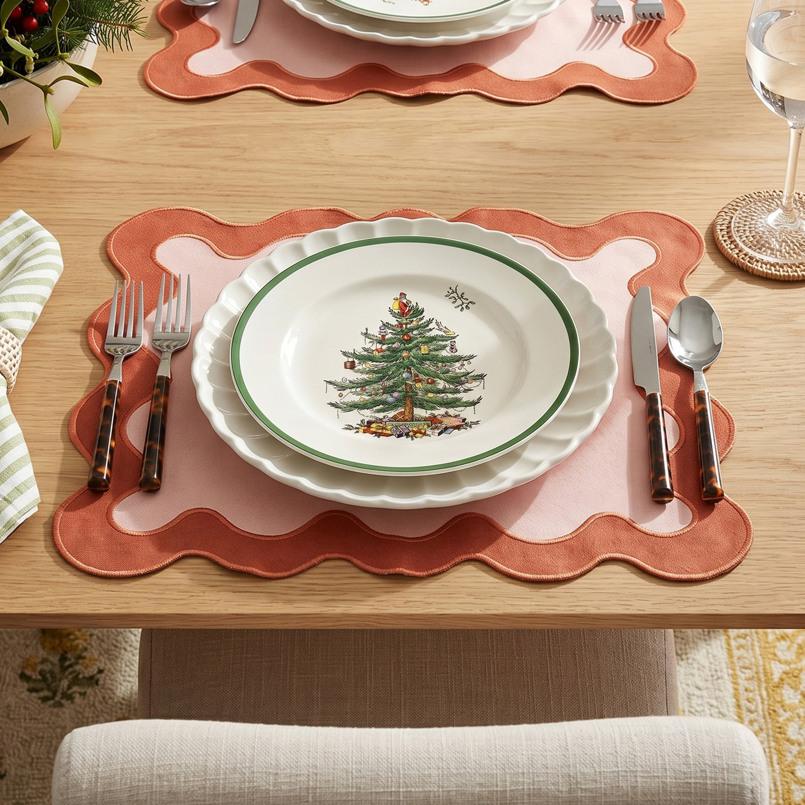 Christmas Tree 11" Porcelain Dinner Plate