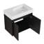 Meuble-lavabo 24 po avec lavabo en céramique, meuble-lavabo flottant mural, armoire de rangement en bois avec portes doubles pour la salle de bain-115922311