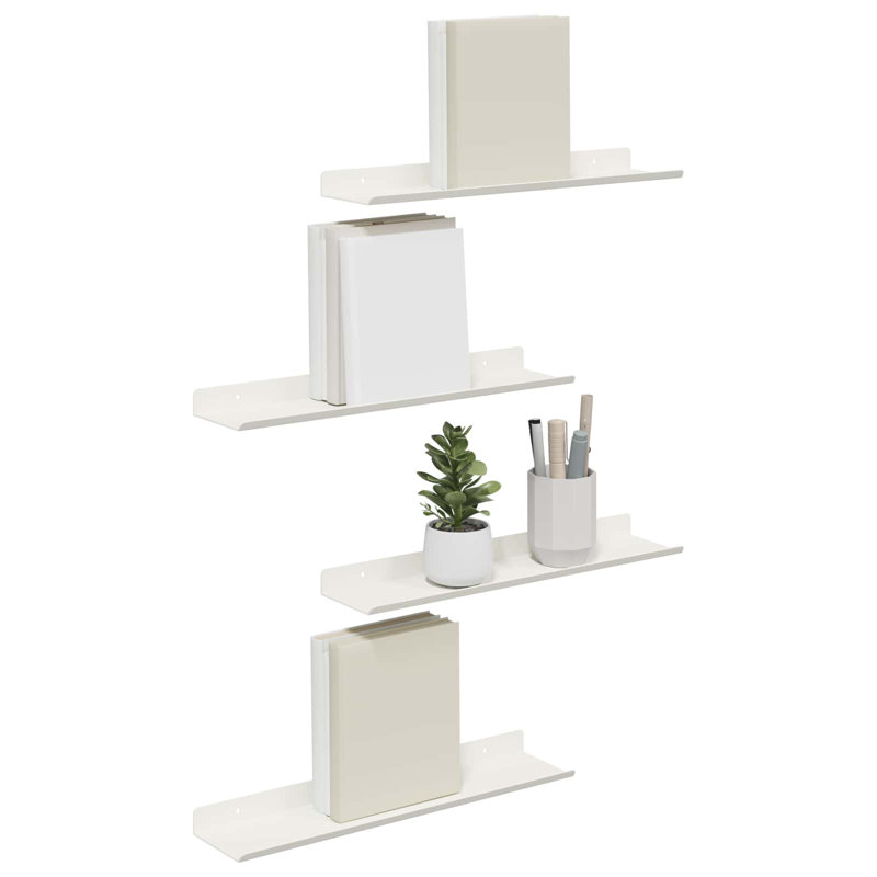 Steel Floating Shelf, White