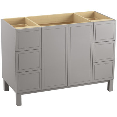 Jacquard 48" Vanity Base Only with Furniture Legs, 2 Doors and 6 Drawers