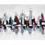 Napperon gris et rouge Cityscape