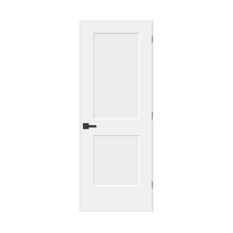 (Avec serrure et trous de charnières) Porte intérieure moulée à 2 panneaux en bois, Oui, 30 po x 80 po
