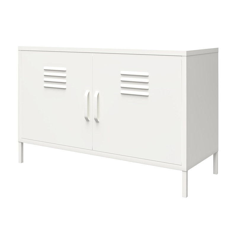 Gioia Steel 2 - Door Accent Cabinet, Soft White