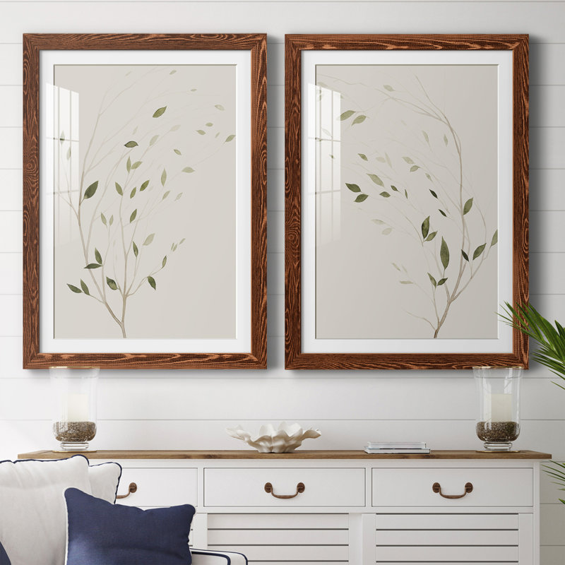 Wind's Whisper I - ensemble de 2 reproductions de cadres photo, Cadre en érable, H 31,5 po x l 47 po x P 1,5 po