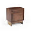 Table de chevet en bois avec 1 tiroir, finition noyer