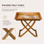 Table d'appoint pliante en acacia