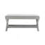 Double banc Comfort recouvert de tissu de velours, tabouret avec pieds élégants en X, coussin confortable avec passepoil, velours gris clair-912649841