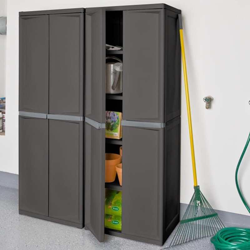 Armoire de rangement verrouillable avec tablettes ajustables