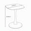 Petite table de salle à manger avec pied central en métal-1949814030