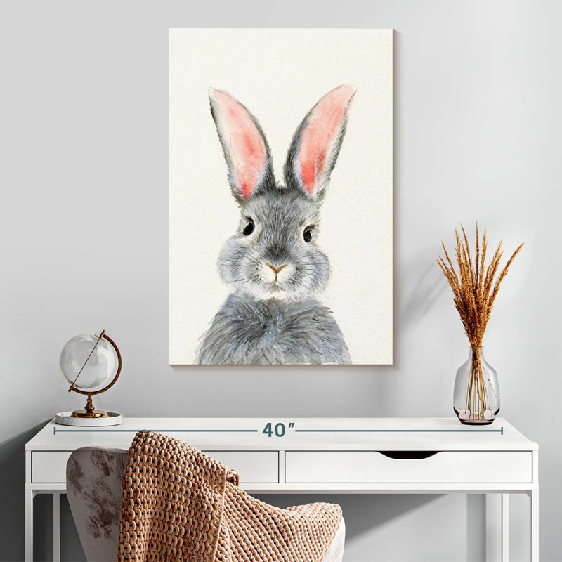 Brampt Fluffy Gray Bunny, 30" H x 20" W
