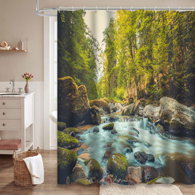 Rideau de douche avec 12 crochets Mom Mom