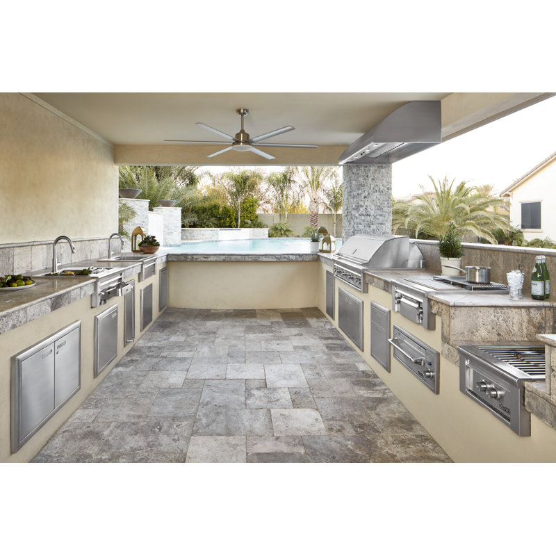 2-Burner Built-In Convertible Gas Grill with Rotisserie, Liquid Propane