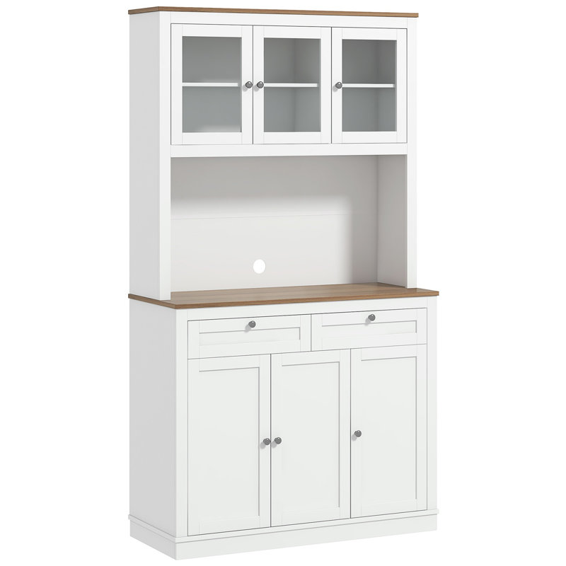 Armoire de rangement de 71 po de hauteur avec support pour micro-ondes HOMcom