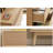 Natural Wood 6-Drawer Dresser - Striped Surface & Pull-Free Drawers