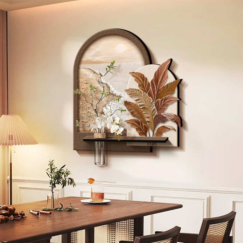 Café, forme libre grès, art mural, H 25,59 po x l 23,62 po