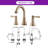 Widespread Bathroom Faucet 3 Hole 2-Handle Bathroom Sink Faucet