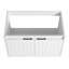 Meuble-lavabo mural 30 po - charnières à fermeture douce, contreplaqué blanc pour petites salles de bain, espace compact