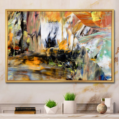 «Colorful Abstract Strokes III», reproduction encadrée sur toile