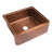 Lange Copper 25" Single Bowl Farmhouse Apron Front Undermount Kitchen Sink