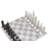 Chess Set Acrylic Chicago With Marble Hatch Board