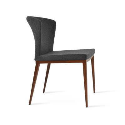 18'' H Wool Upholstered Metal Side Chair