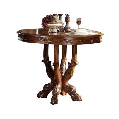 Culcrum Cherry Oak Counter Height Table With Pedestal