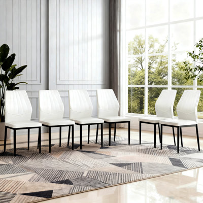 Chaises de salle à manger rembourrées avec pieds réglables antidérapants Chewe