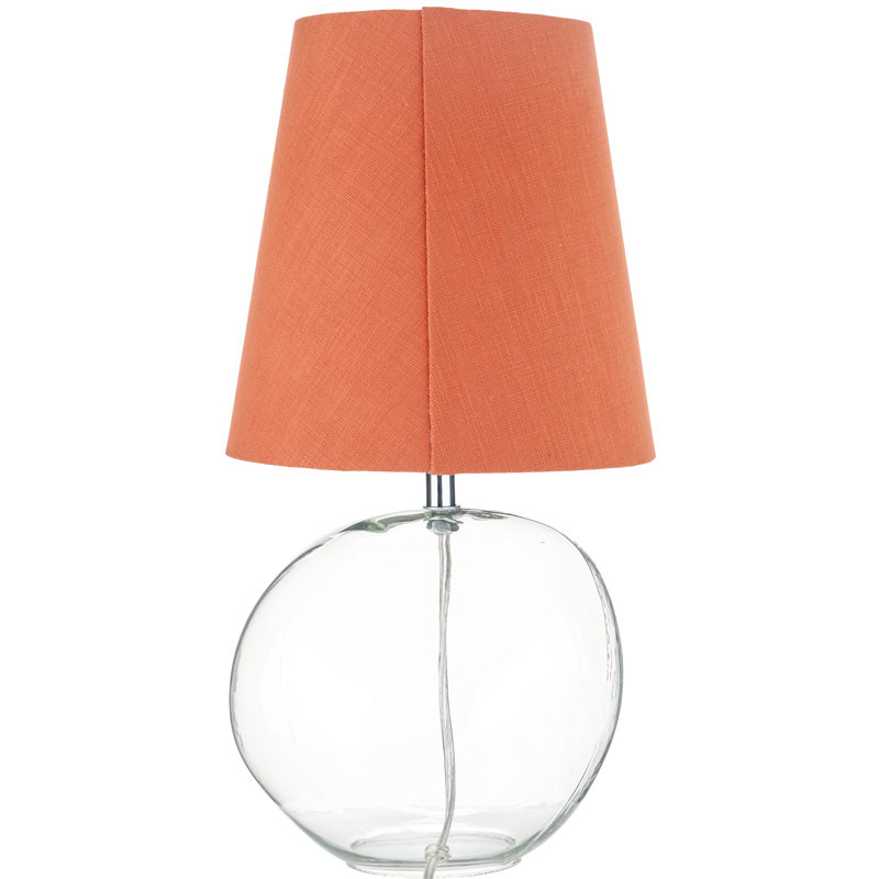 Mila Glass Table Lamp, Orange