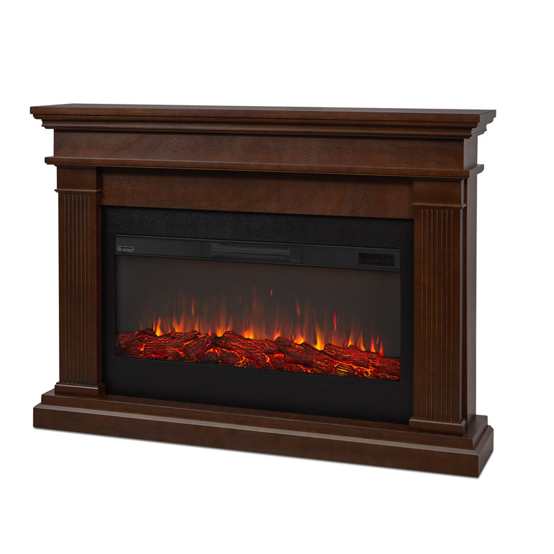 Beau 59" Landscape Electric Fireplace by Real Flame, Standard, Dark Walnut