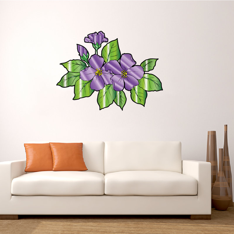 Plants & Flowers Non-Wall Damaging Wall Decal, 18" H x 20" W