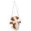 Statue de chiot Jack Russell terrier suspendu
