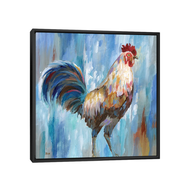 " Struttin' Stuff " by Nan, 18" H x 18" W x 1.5" D, Black Framed Canvas, No Mat