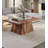 Solid Sheesham Wood Coffee Table with Angular Pedestal Base-1746450164