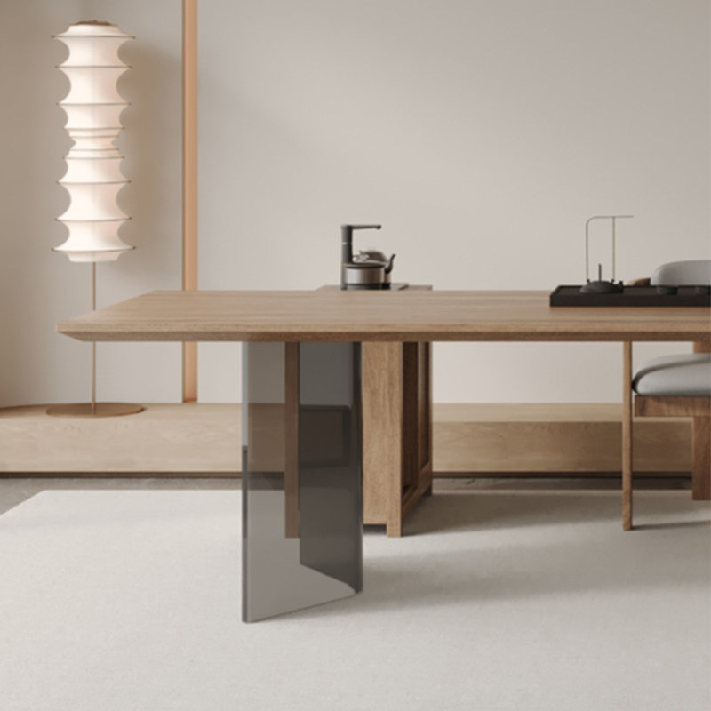 Iysla Ash Solid Wood Top Dining Table, 31.5" W x 78.74" L