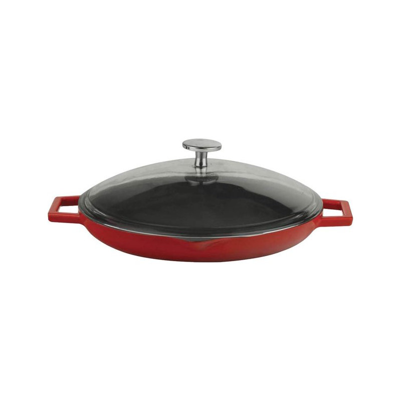 Cast Iron Griddle, Red