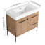Meuble-lavabo moderne avec lavabo, rangement en contreplaqué de 36 pouces pour la maison