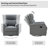 31.9" Wide Contemporary Soft Upholstered Swivel and Rocker Manual Recliner-1180237267