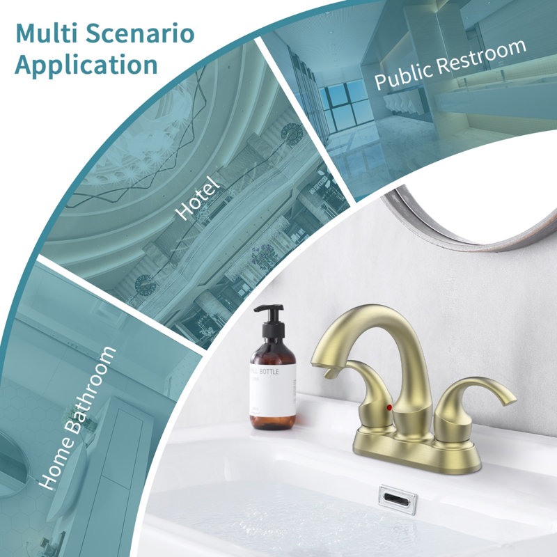 Bathroom Sink Faucet, Brushed Gold
