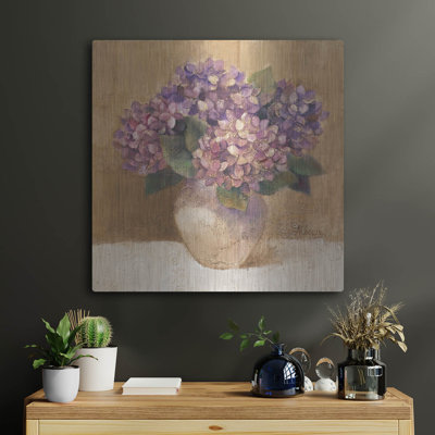 'Purple Bouquet 1' by Albena Hristova Metal Wall Art