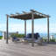 Pergola en aluminium mauve avec auvent-61830300-107362352