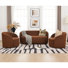 Ensemble de salon rembourré 3 pièces avec causeuse et fauteuil Boucle