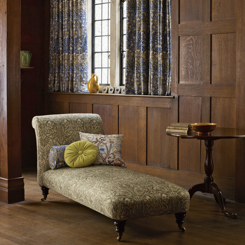Bluebell Fabric, Seagreen/Vellum
