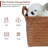 15L Waterproof Laundry Storage Baskets Set Of 4, Woven Cube Organizer Bins With Leather Handles For Shelves, Bathroom, Bedroom, Pantry, And Closet Organization