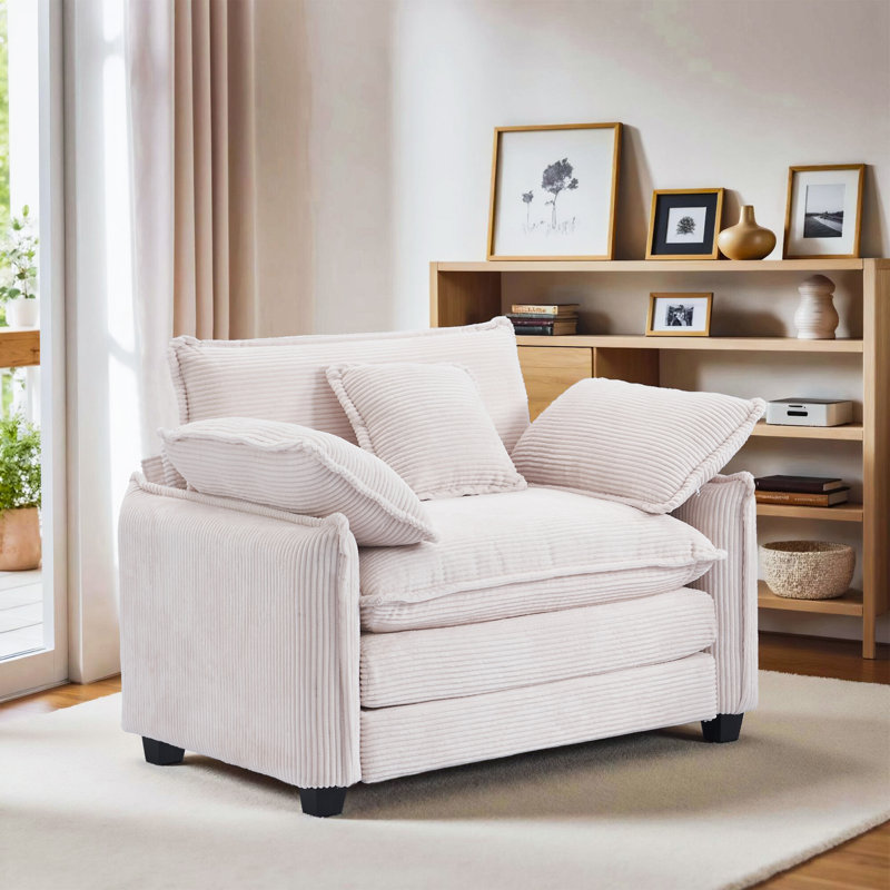 Deep Comfy Armchair Ebern Designs Modern Oversized Chair With