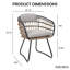 Patio Dining Chairs Set Of 2 Outdoor Armchairs With Cushions